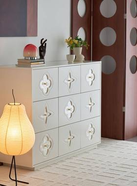 025新款法式白色中覆古壳九SYL斗柜客室厅卧抽贝屉床尾收纳2储物