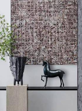 马现代玄简约新中式创高意树脂工艺摆件卧室客SUD厅关办公室端装