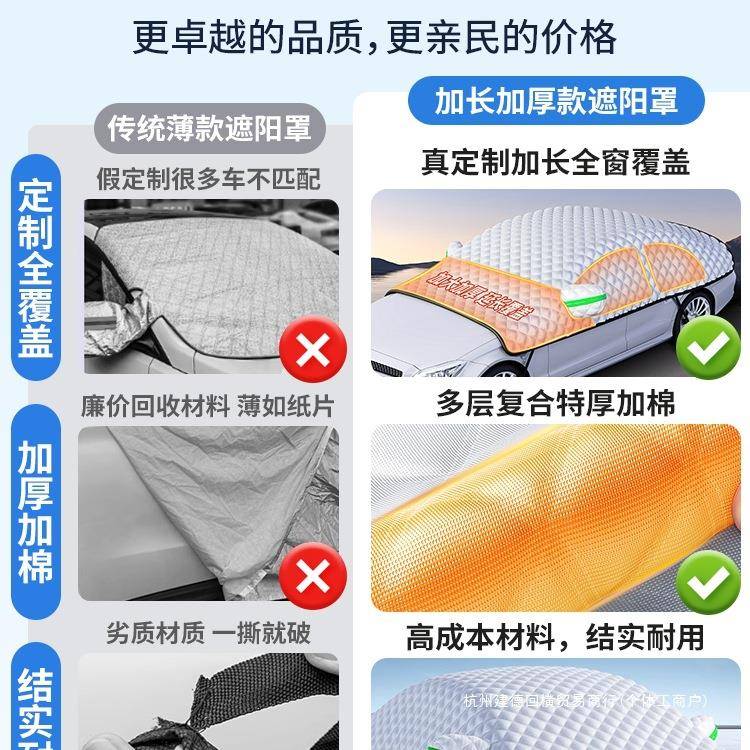 车衣车遮罩阳防半67649晒遮光汽罩车遮阳罩全罩前挡防尘车子罩衣
