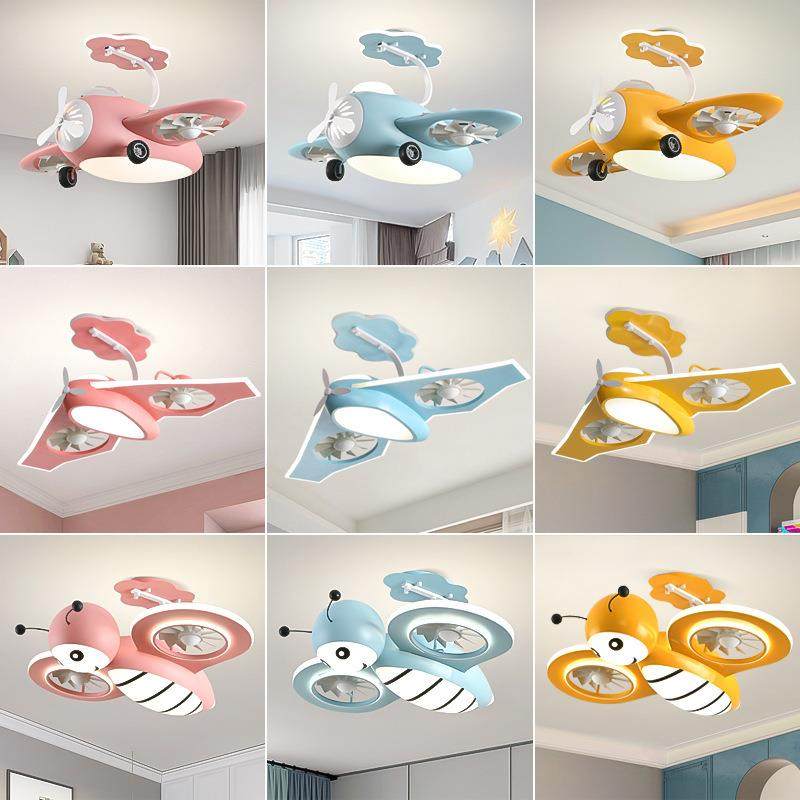 风扇房灯童全光谱护眼卡通吊灯吊扇儿童风扇云灯创意飞机朵灯卧室,家装灯饰光源,风扇灯,淘宝优惠券,粉丝福利购,淘宝优惠卷