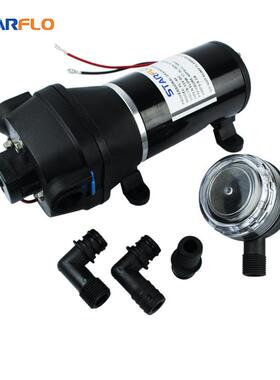 FL-40微型房车隔膜泵12V直流自吸增压泵家用游艇大流量抽水淡水泵