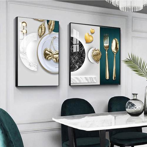 餐厅装饰画现代简约饭厅墙面挂画北欧风格创意装饰电表箱遮挡壁画