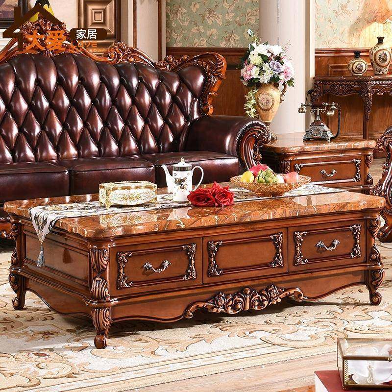 大理石欧式茶几深色法式实木雕花做旧茶几电视柜组合套装新款,节庆用品/礼品,新娘配件,淘宝优惠券,粉丝福利购,淘宝优惠卷