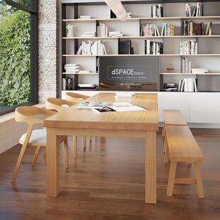 实木茶桌家用图书馆阅览室桌子公司长条工作台工作室长方形办公桌