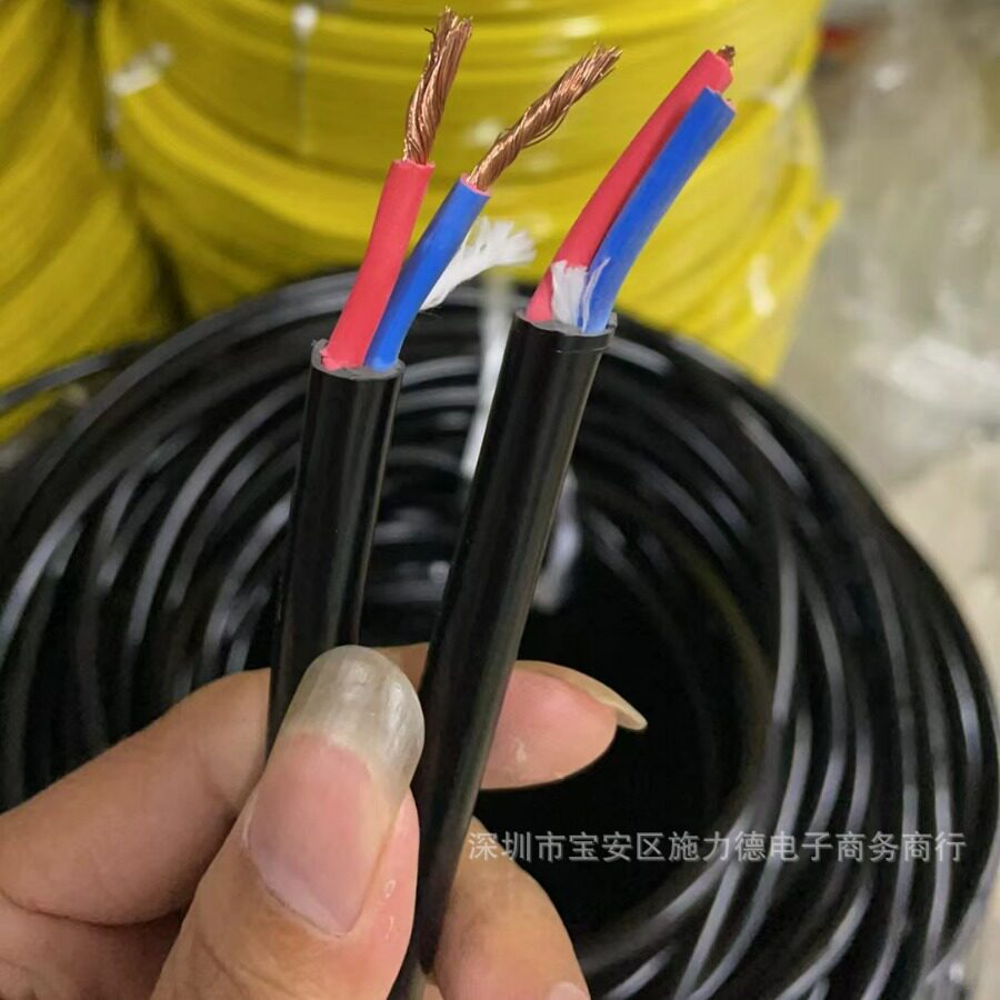 软线RVV两芯2芯电线电力线卷铜包铝线材照明耐磨