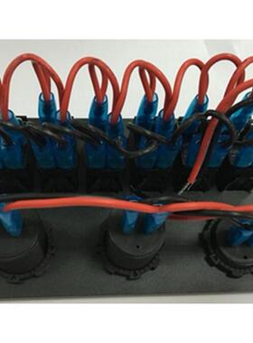 5pin6位翘板开关双灯12VDC电源母座3.1A双USB充电器三合一组合