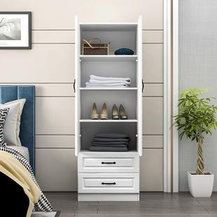 欧式超窄单开门衣柜迷你小户型儿童薄款收纳小衣橱宿舍阳台储物柜