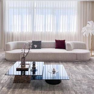 Bordone乐园沙发直排大平层客厅沙发创意多功能旋转布艺沙发组合