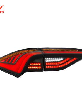 新款适用于丰田亚洲龙贯穿尾灯改装LED后刹车灯呼吸流水转向