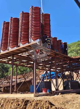 江西玻璃钢螺旋溜槽钒钛磁铁矿富集重选设备5LL-1200型重金属分选