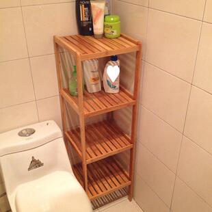 竹架子实木置物架落地花架客厅阳台收纳架简易储物柜厨房缝隙稳固