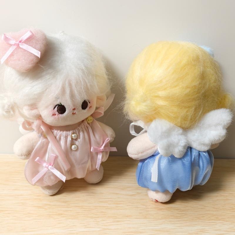 十厘米娃衣10cm棉花娃娃吊带裙子天使翅膀套装玩偶公仔换装着替
