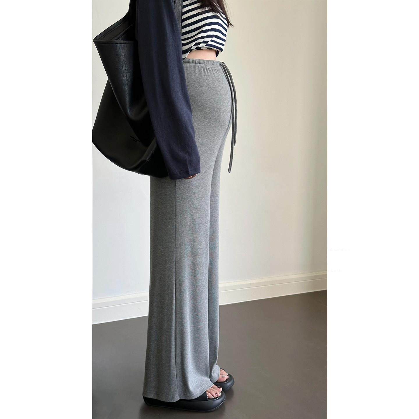 孕妇针织阔腿裤子秋季2025新款外穿不勒肚子垂感拖地长裤春夏薄款,孕妇装/孕产妇用品/营养,孕妇休闲裤,淘宝优惠券,粉丝福利购,淘宝优惠卷