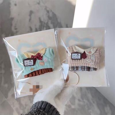 碳烧小饼10cm新品夏日学院棉花娃娃高颜值玩偶套装娃衣换装