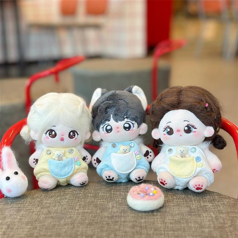 10cm厘米棉花娃娃衣服小熊背带裤子海星体胖胖体公仔着替换装娃衣