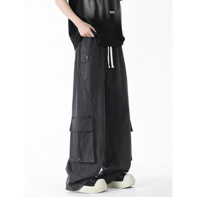 ZSEE夏季新款直筒工装裤男女美式潮牌复古宽松阔腿垂感休闲伞兵裤