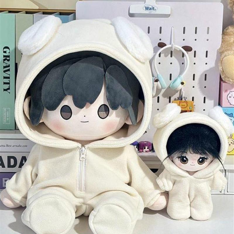 可爱的小狗20cm 40cm翻转姿势棉娃娃衣服40cm替代娃娃衣服