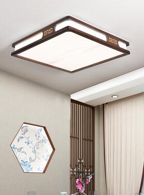 中式实山木客厅26615灯大厅新主灯简约吸大气餐厅灯卧室顶灯广东