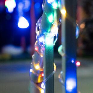 防l阳ed太阳26424能户外灯庭院彩条灯闪烁灯串灯带水台挂树装饰星