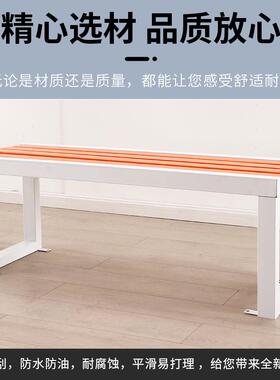 公JCF园场椅长条户凳外广场景区排休闲椅不锈钢椅商休息铁艺条凳