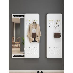 ft入户门口镜子洞板穿衣镜衣架一洞体QQF推拉遮闭挡可挂关暗藏式