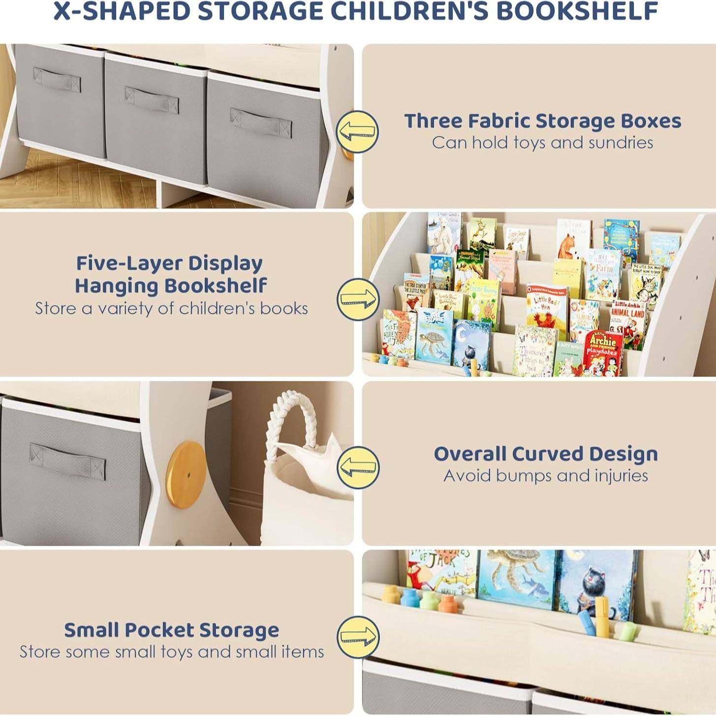 童IYI架宝宝书架书家本用落地整理绘架子幼儿多层大置儿物玩具收,收纳整理,书桌收纳置物架,淘宝优惠券,粉丝福利购,淘宝优惠卷