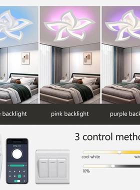现代室简约花瓣灯圆形客厅灯5202年新款餐厅智能76846主卧led吸顶