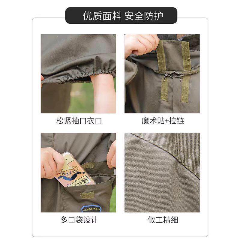 防蜂防蜂具服全套透气专用加厚连体全蜜身养蜂工防护服ALV防帽衣