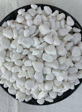 天然鹅卵石BJN白色小石观铺路水磨石头砾石汉白玉园林景山枯水白