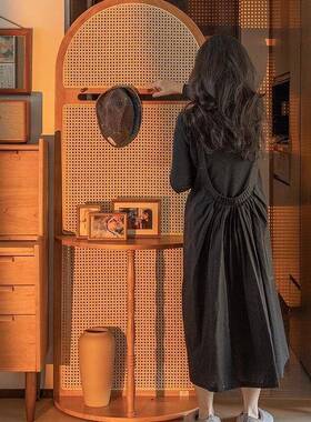 入户花正ONB对门隔断屏风客厅关柜藤遮挡新中式宋编玄代美学置物