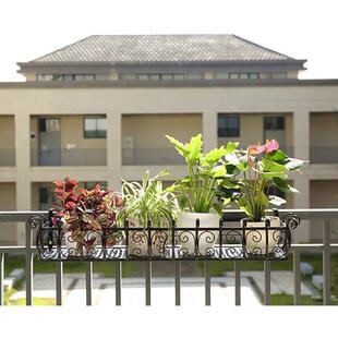 铁艺栏杆花架台阳护栏多挂肉花盆挂架壁挂置物架户外多悬层738花