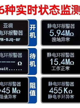 BJQ电8F静环25056报警器数显双回路手腕带值实时监-阻测仪外接PLC