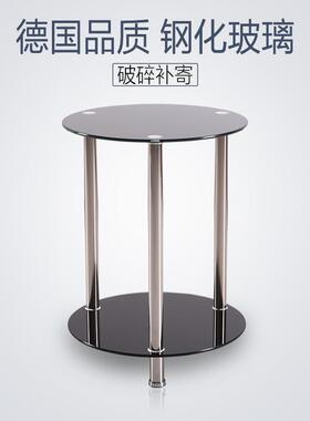 9沙发边几小户U家用钢化ERW玻璃长方形桌子茶几带移动型滚轮转角