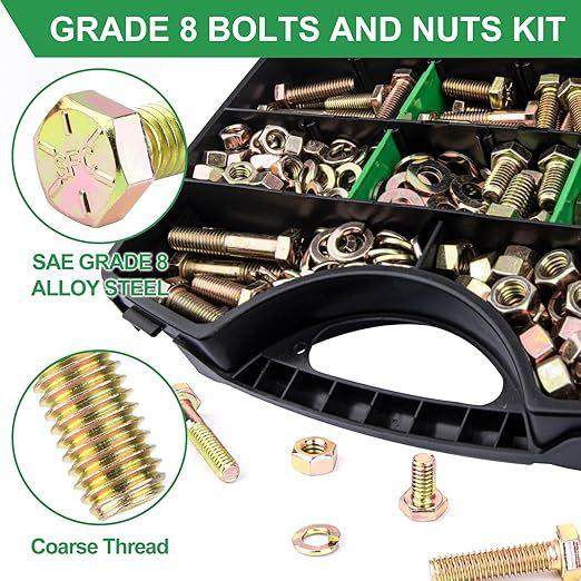 跨66pcs/盒英配美制外六角螺栓平APR垫境螺母螺丝5组合套装盒装8