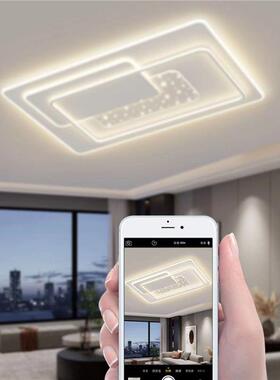 全白色客厅主灯022新款大气le吸顶灯简约现代卧室灯具228套d餐组5