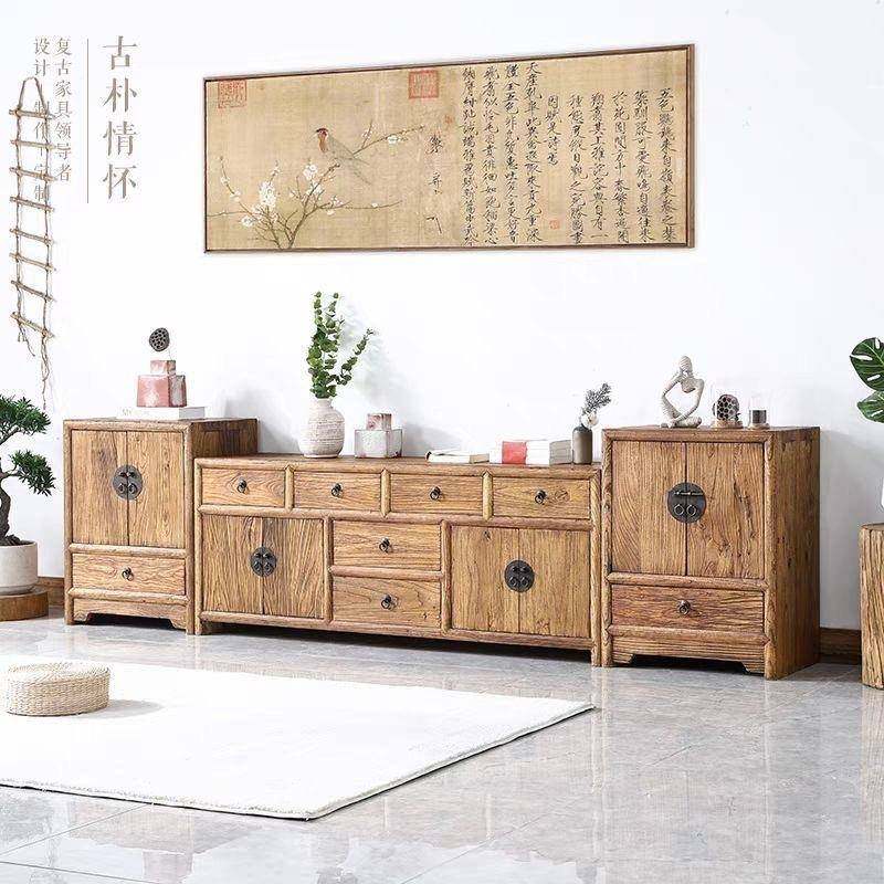 中式老榆木电视柜家用客装厅影视柜实餐边柜收纳饰木CVM电新视储,电子元器件市场,其它元器件,淘宝优惠券,粉丝福利购,淘宝优惠卷