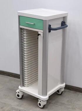 塑料病本夹车单排25本双排50A历推BS病历夹车护士站MHZ病历柜