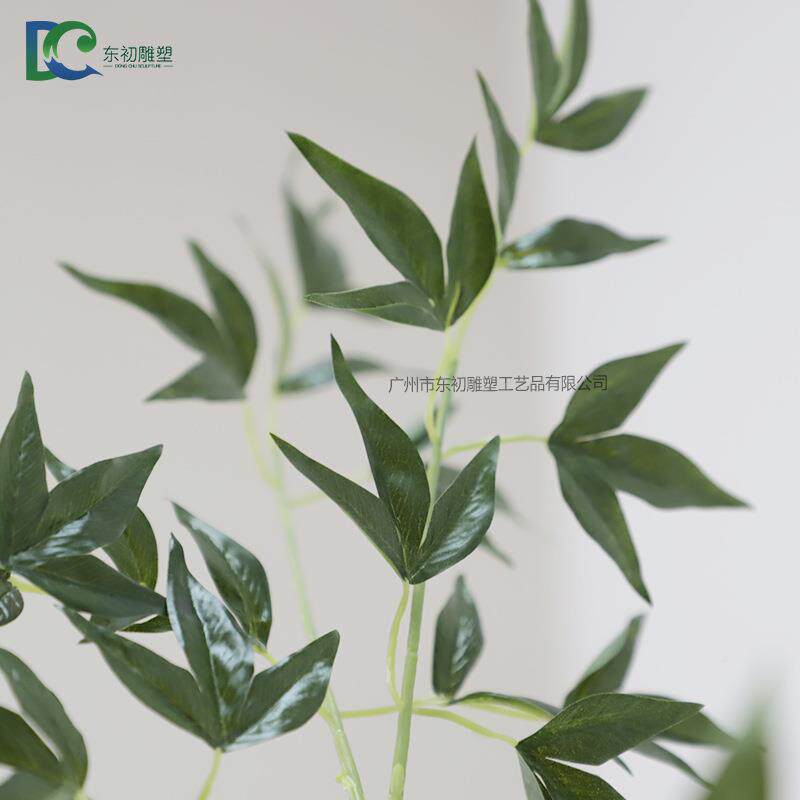 仿真南天绿竹葵植新盆栽小树造景款家居酒店053摄影装饰摆件人造