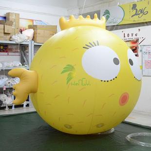 PVC充气悬笑光脸球表情包卡通气模商场打中UNY庭美陈酒吧发挂卡圆