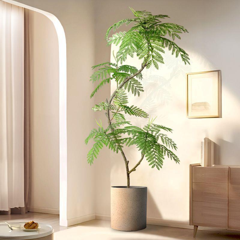 蓝花仿真绿植咨询客服室内盆栽型仿生植物造景假花楹大摆设客树厅