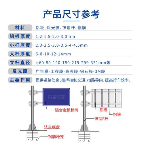 交通安全标志道路公路杆件f杆路交通指示牌指示牌限限高速警示标