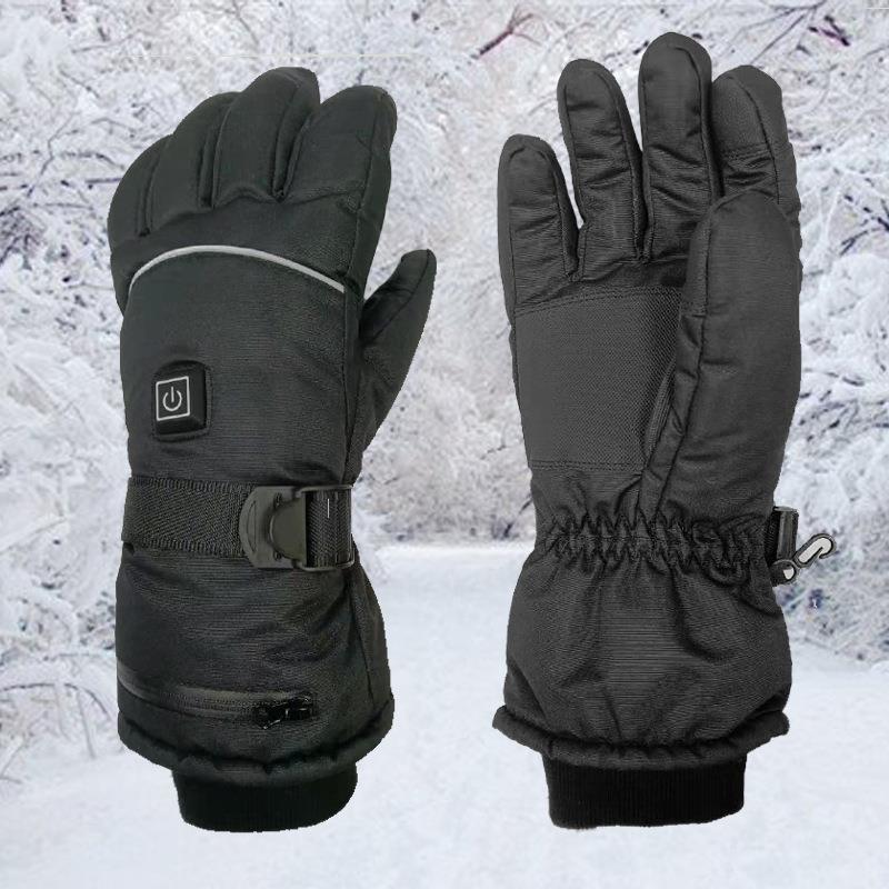 智能发热三套冬季户手外动防寒保暧滑雪手运套档调805温电热手套