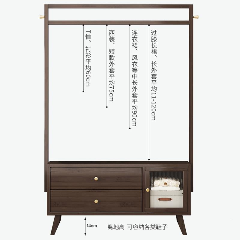 挂衣落地式卧置物架帽架家用简室易房间放床边长收架EMT纳架衣子