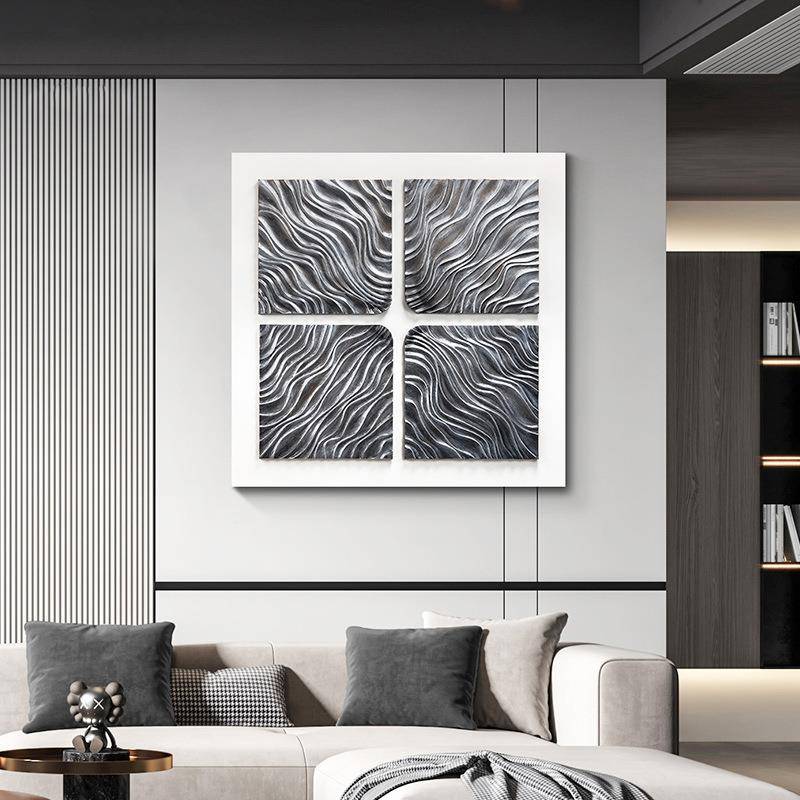 木雕立QY03SW21体实物画现厅代简约客装饰画样房入玄户关大气板过