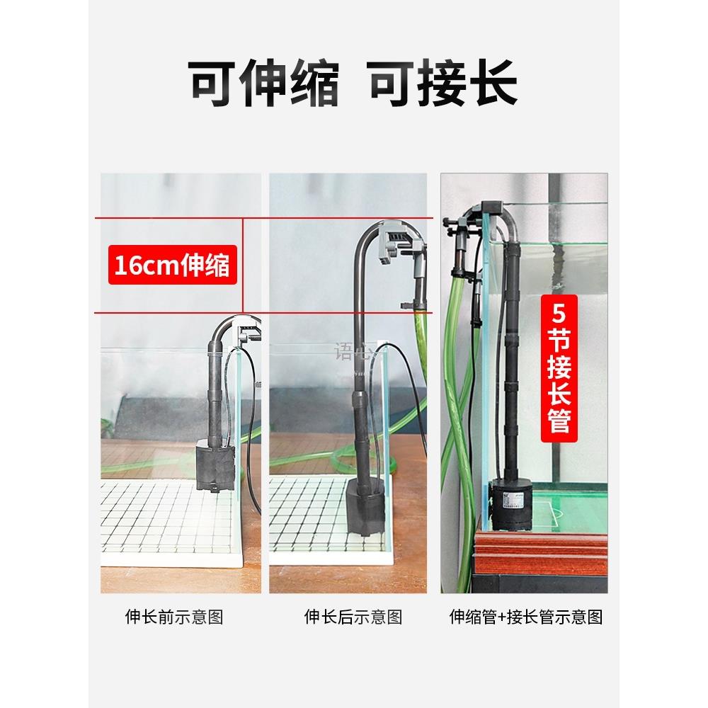 鱼缸位音过滤器型水族箱低水龟缸小缸外过滤桶净水HW-502/3循环外