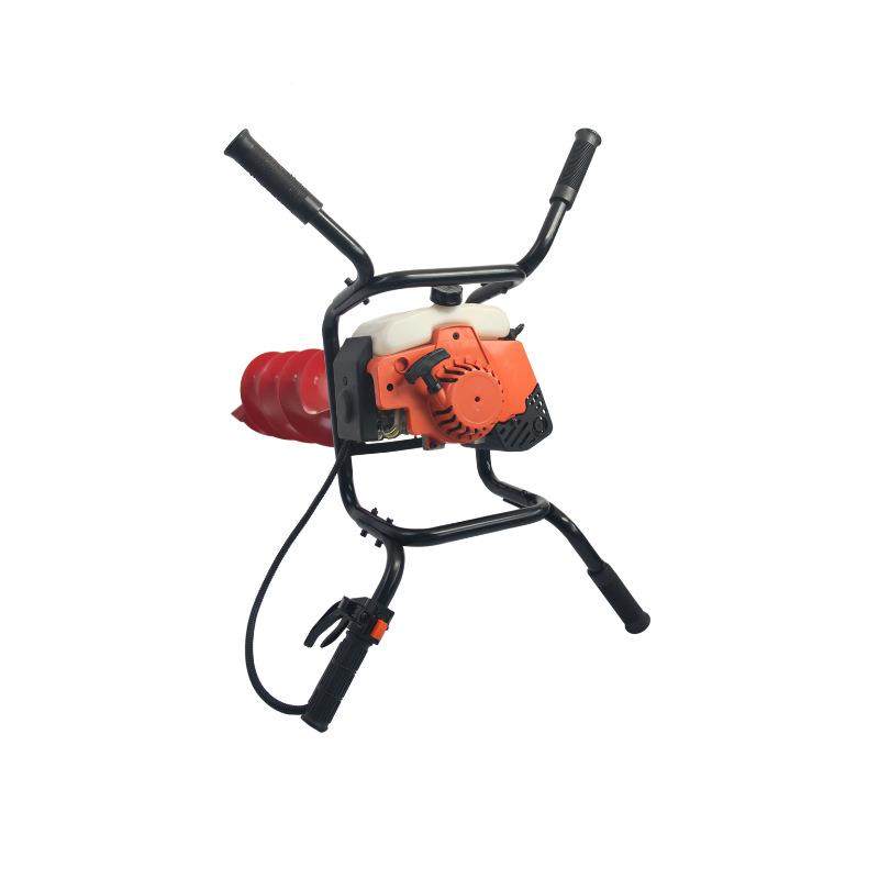 单缸风冷二冲.程人402CC螺汽油双抬地钻旋挖土AXH机冰钻打孔