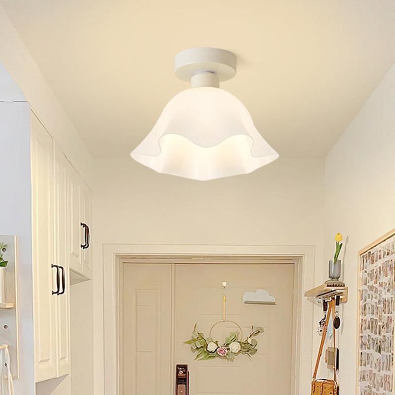 奶风吊油灯灯走廊灯现道代简过约阳台QS-XDD-L灯花朵楼梯衣帽间入