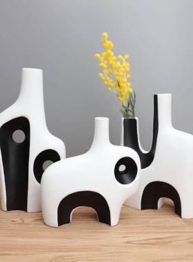 欧式艺术家小象花器树脂摆件0007板房电视柜居玄关厅装客饰工样艺