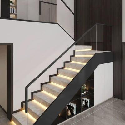 灯台阶感应村自建房别墅红亮布线一1一智步农感应踏步楼梯灯免能