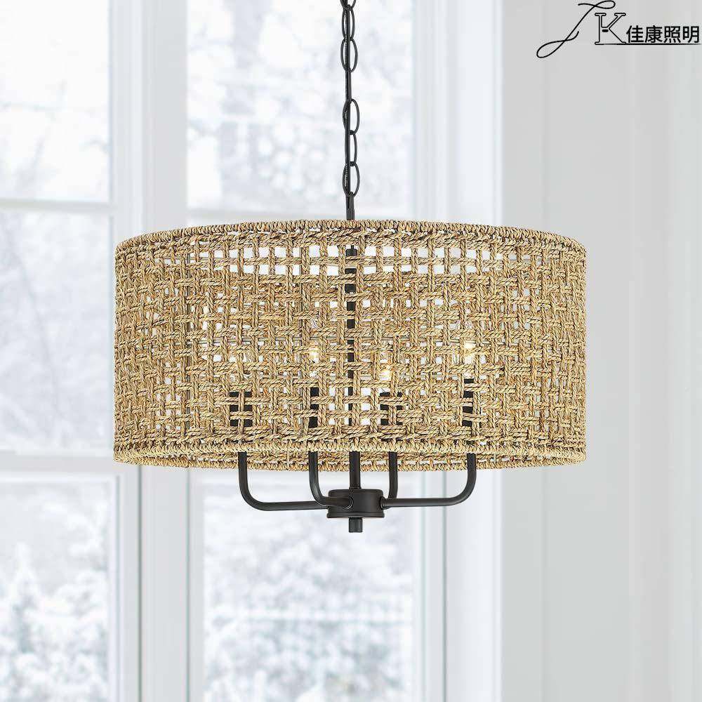 2厅025新美式复古波西亚铁艺农舍米客编织藤艺客厅92598餐款厅灯,家装灯饰光源,智能吊灯,淘宝优惠券,粉丝福利购,淘宝优惠卷